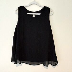 Roaman’s Top Black Sleeveless Size 20W New